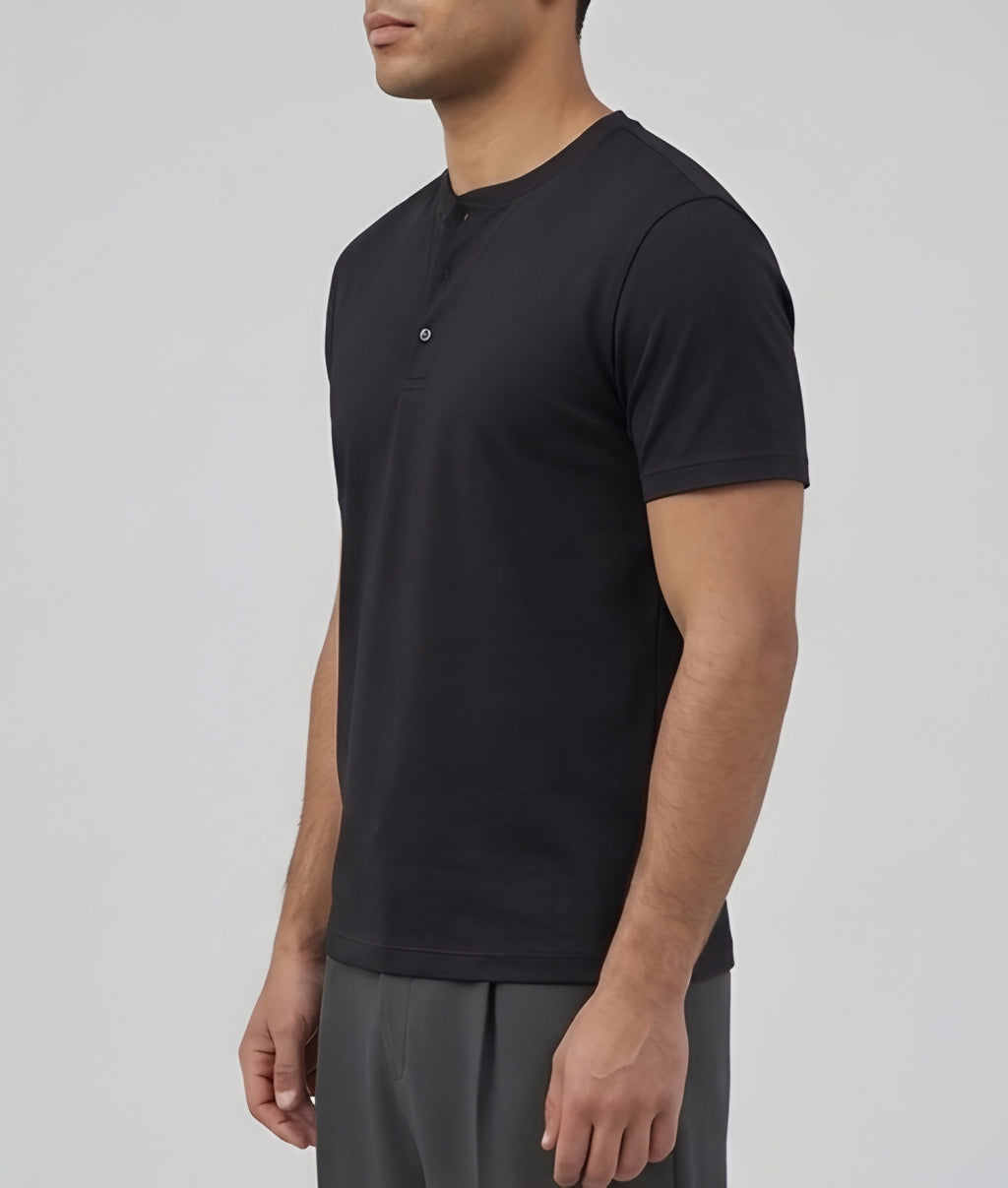 Henley Shirt - Black
