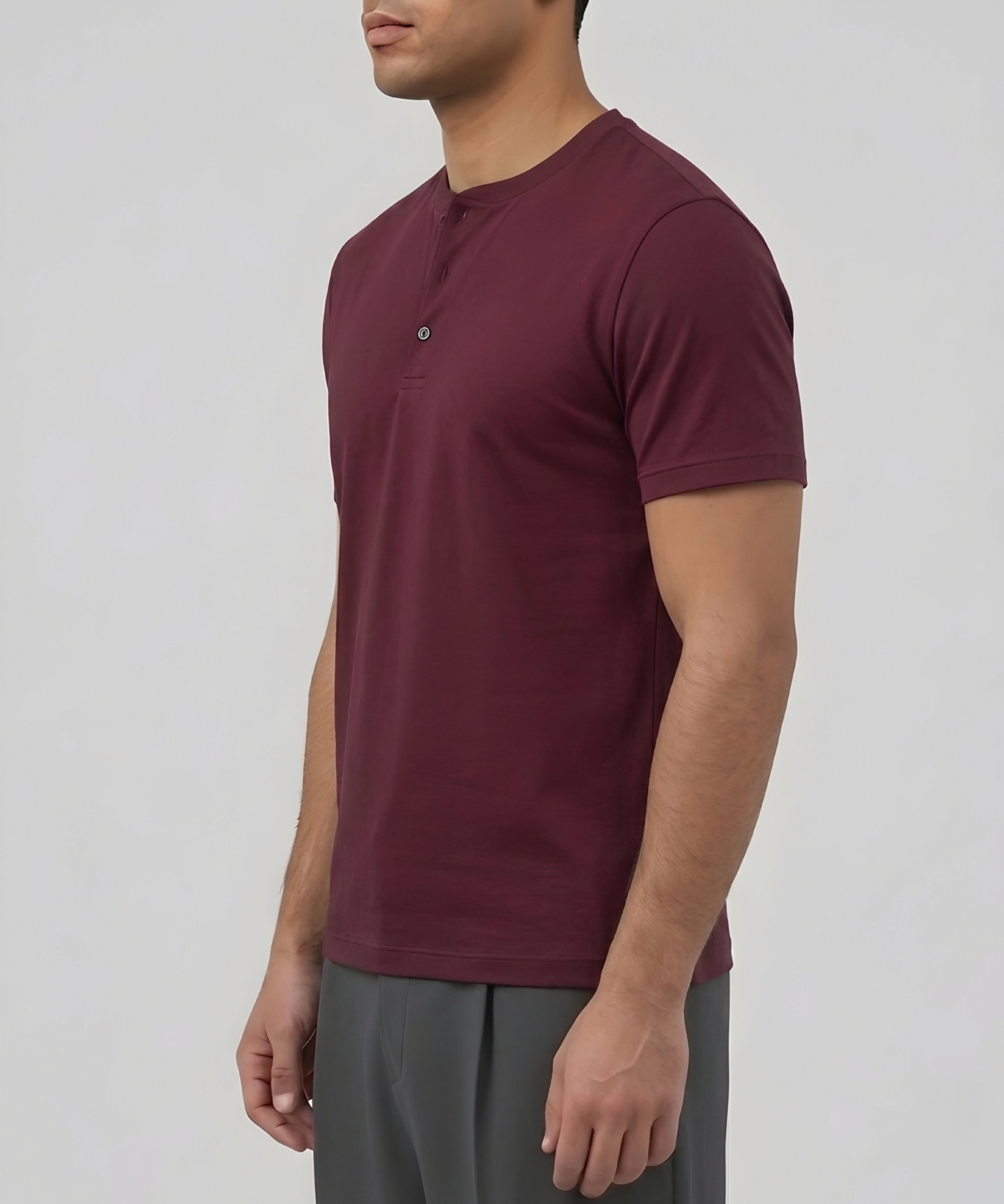 Henley Shirt - Burgundy