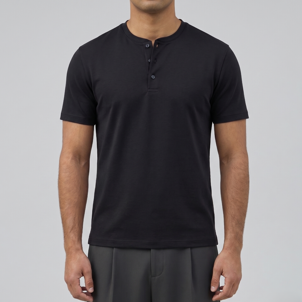 Henley Shirt - Black