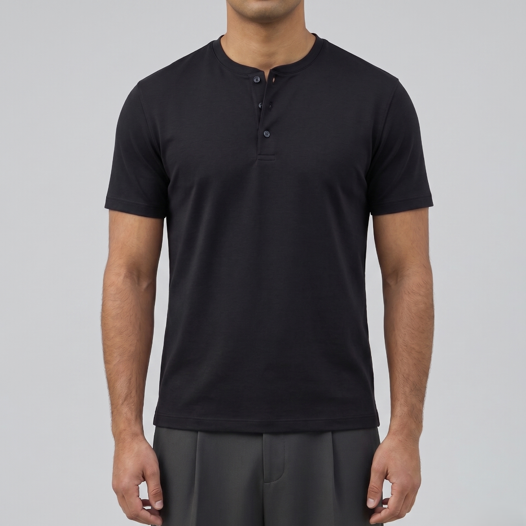 Henley Shirt - Black