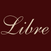 The word 'Libre' in cursive on a dark red background